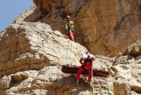 نجات جان جوان گرفتار در کوه مدبه