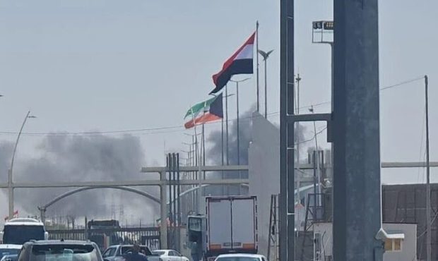 گذرگاه مرزی کویت با عراق مورد اصابت پهپادهای